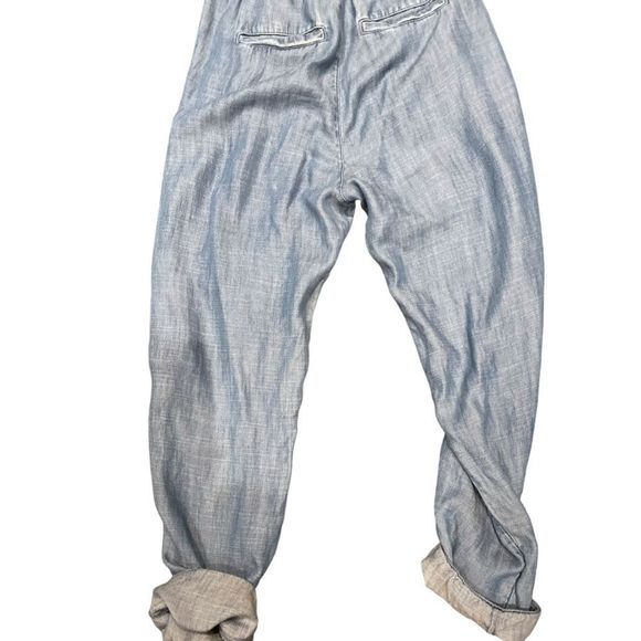 BANANA REPUBLIC DENIM CHAMBRAY STRAPLESS JOGGER ROMPER SIZE 2PETITE - Picture 10 of 16